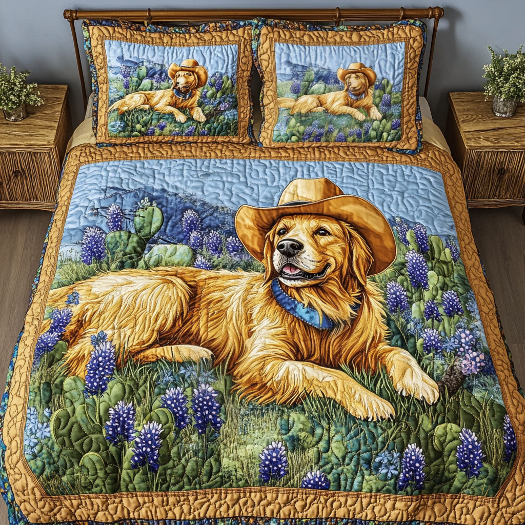 Buckaroo Pup 3-Piece Quilted Bedding Set NCU0NNT731