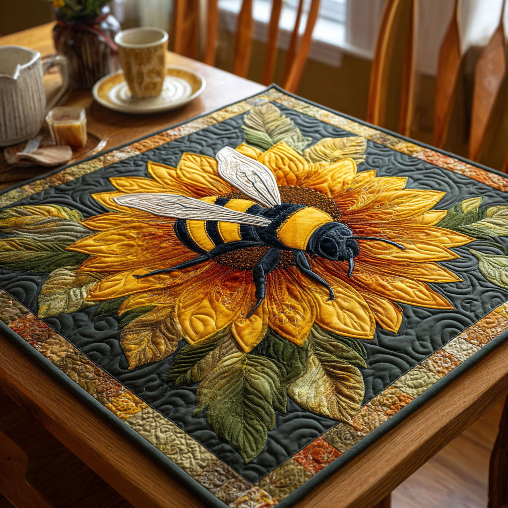 Busy Bee Quilted Table Topper NCU0NTV292