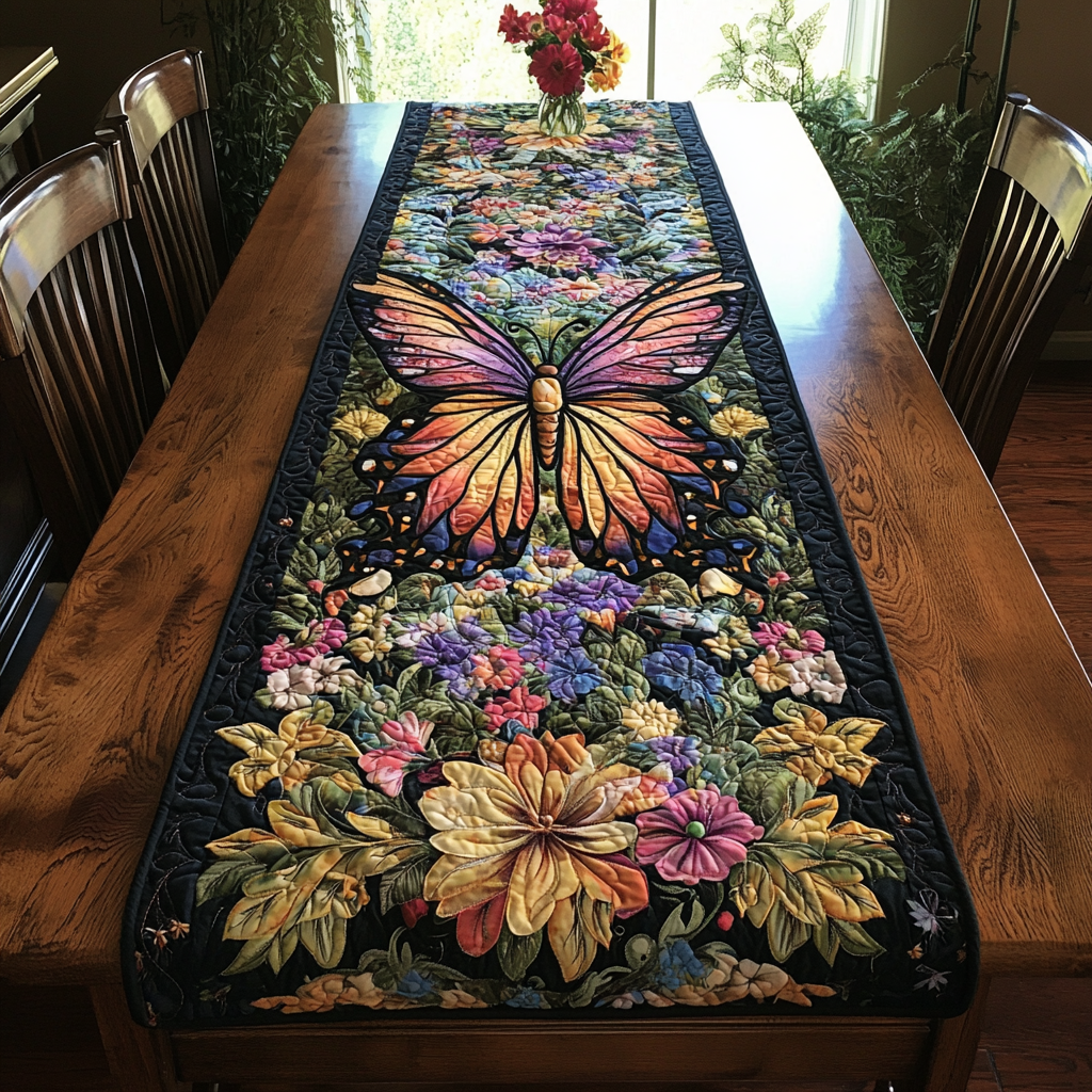 Butterfly Dream Quilted Table Runner NCU0DDK1421