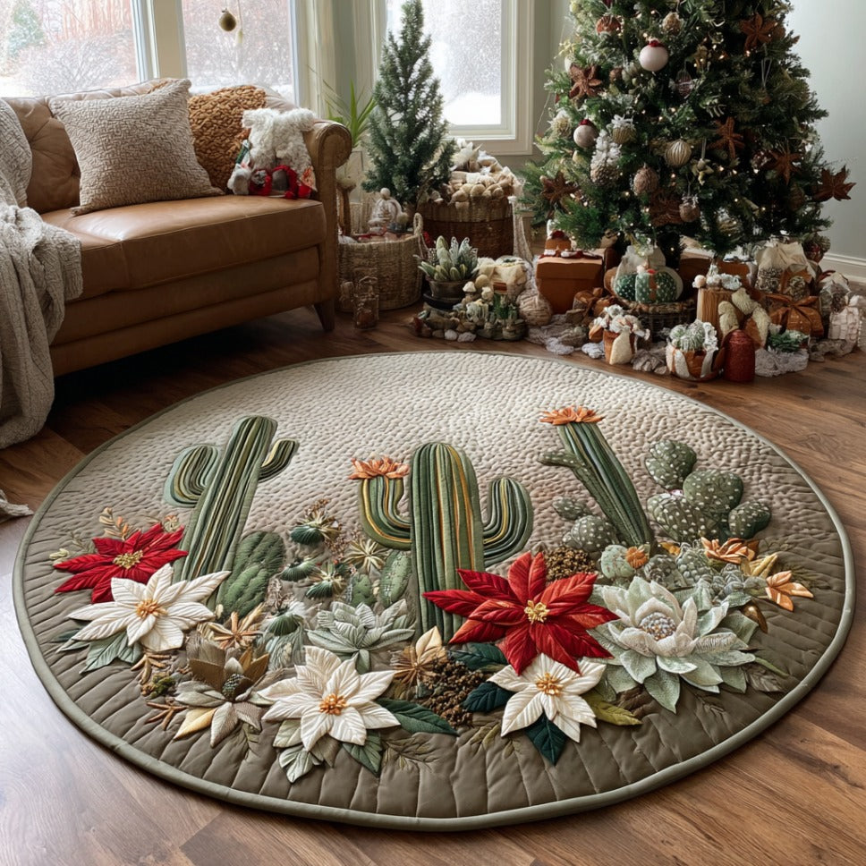 Cactus Haven Quilted Round Mat NCU0DV1376