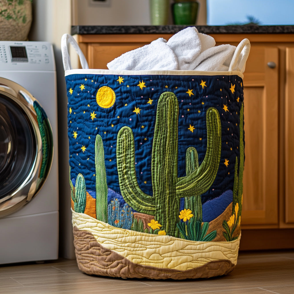 Cactus Horizon Quilted Laundry Basket NCU0PVL556