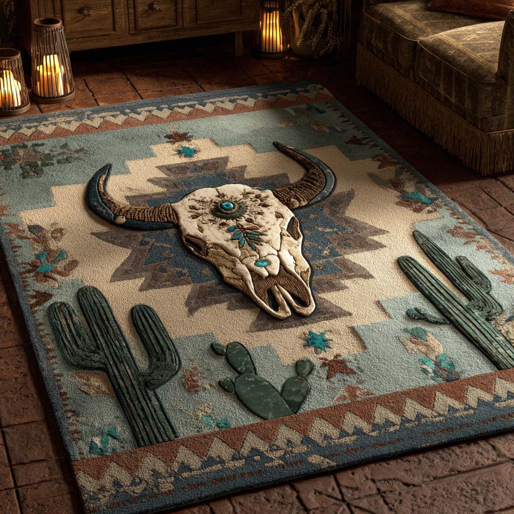 Cactus Range Longhorn Area Rug NCU0NXD1216