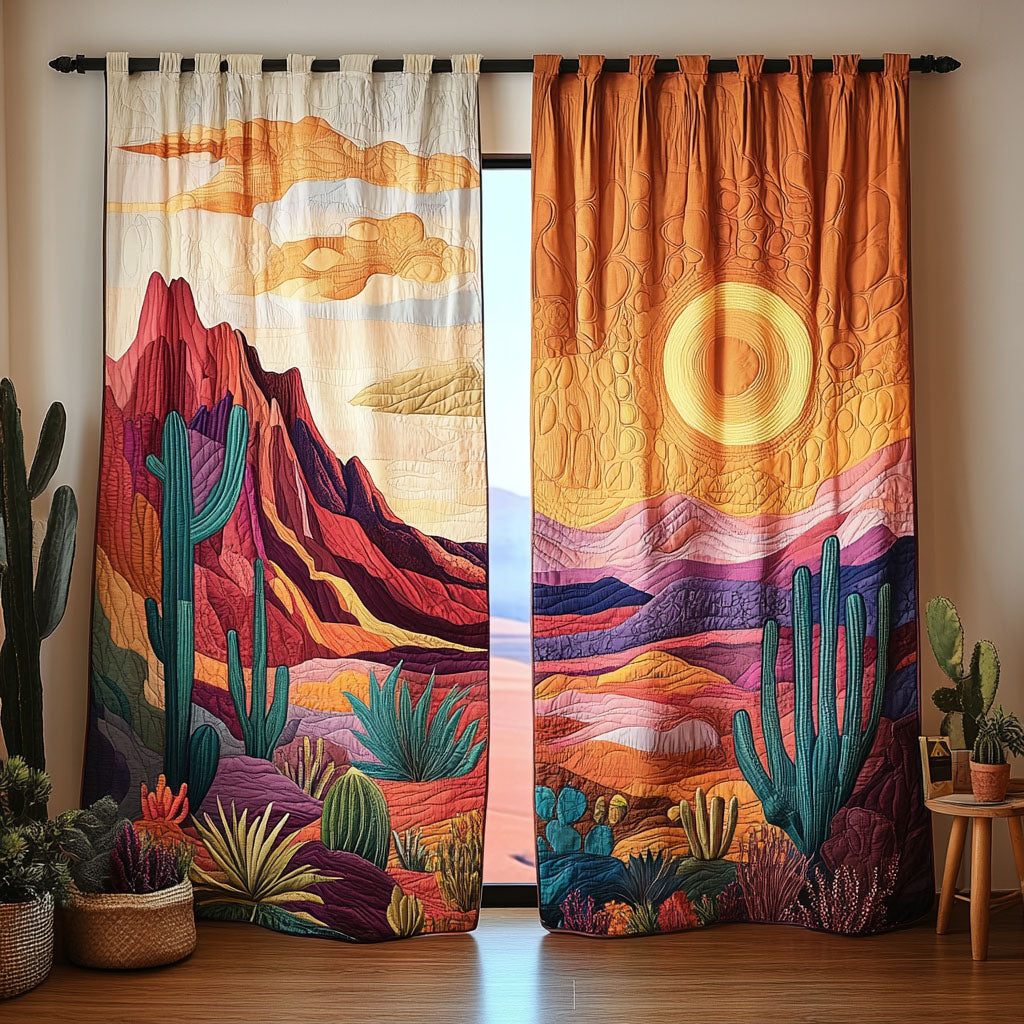 Cactus Valley Quilted Curtains NCU0DDK2079