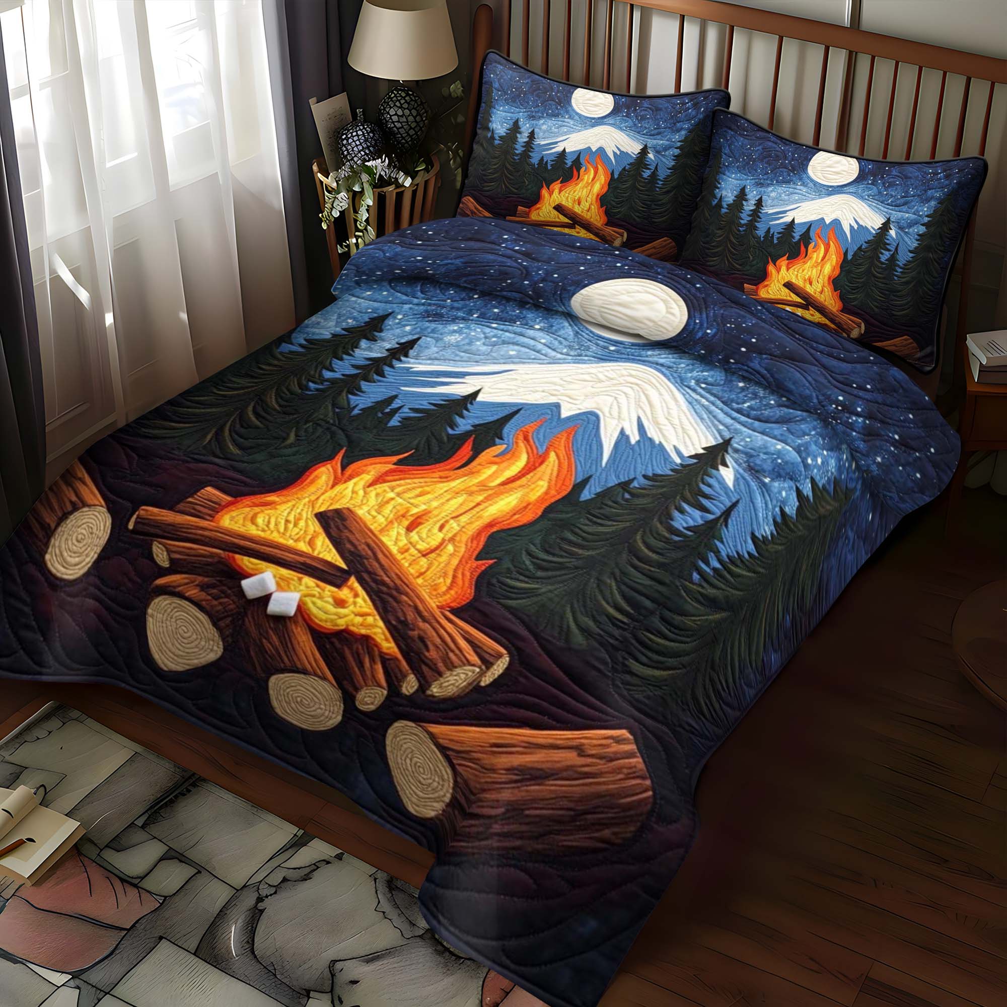 Camp Serenity 3-Piece Quilted Bedding Set NCU0NT670