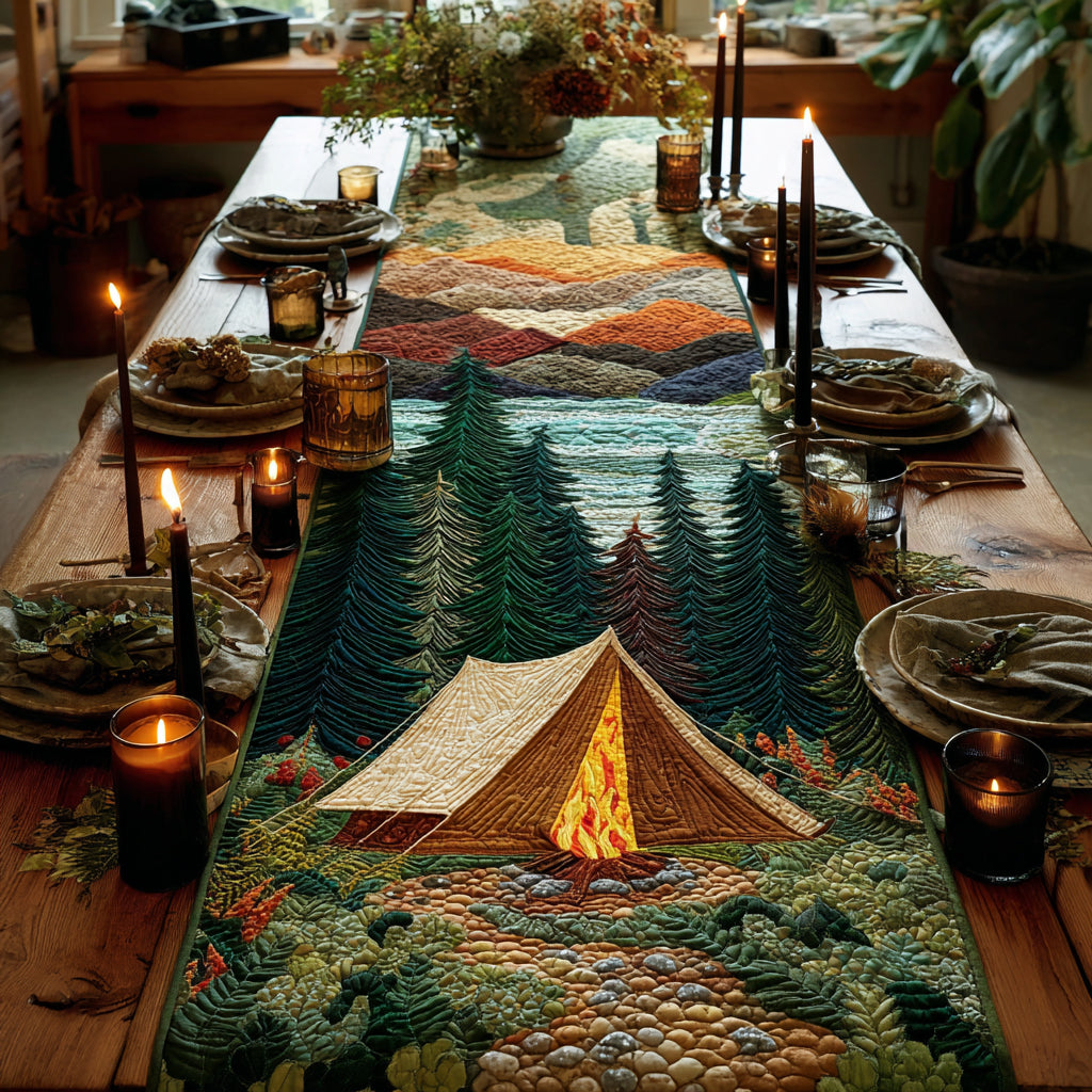 Campfire Trail Quilted Table Runner NCU0DV1189
