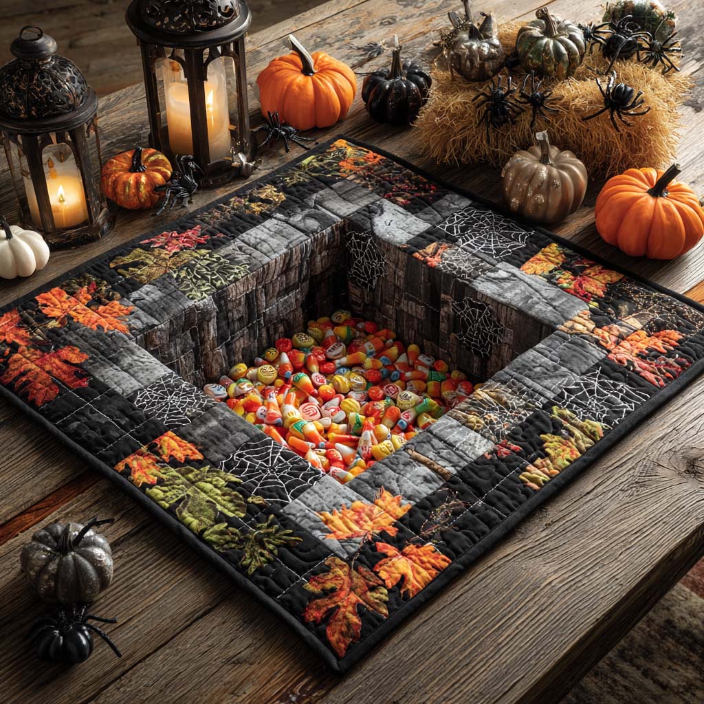 Candy Pit Illusion Quilted Table Topper NCU0NXD368