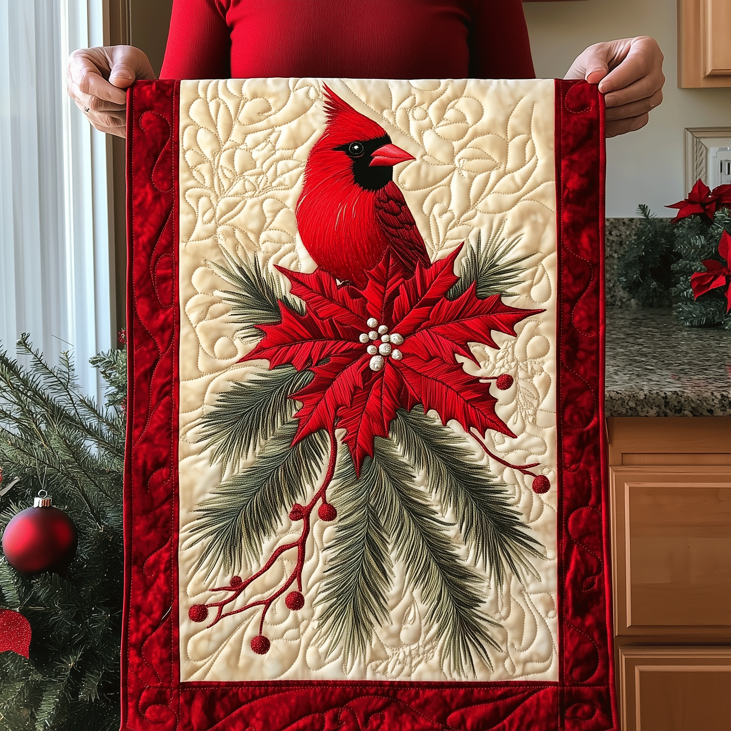 Cardinal Glory Quilted Table Runner NCU0TH1920