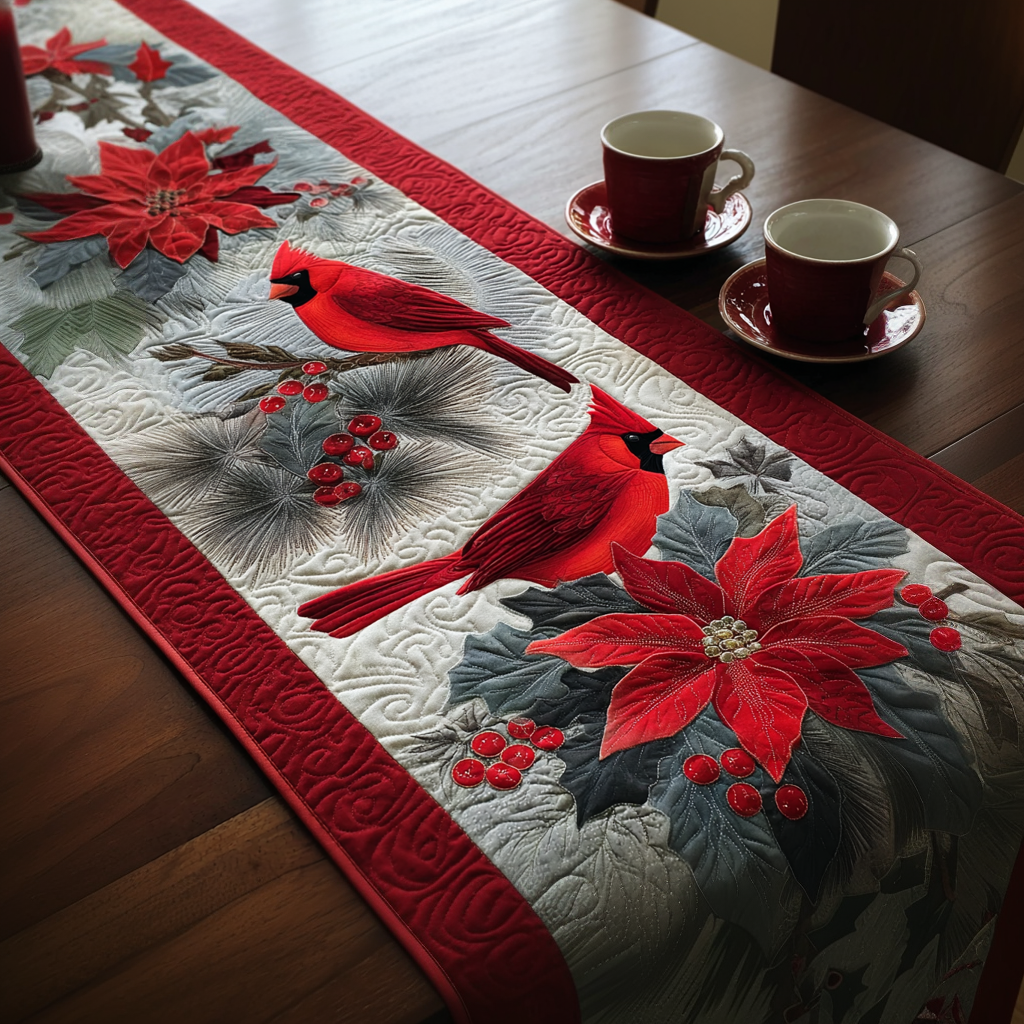 Cardinal Joy Quilted Table Runner NCU0DDK1825