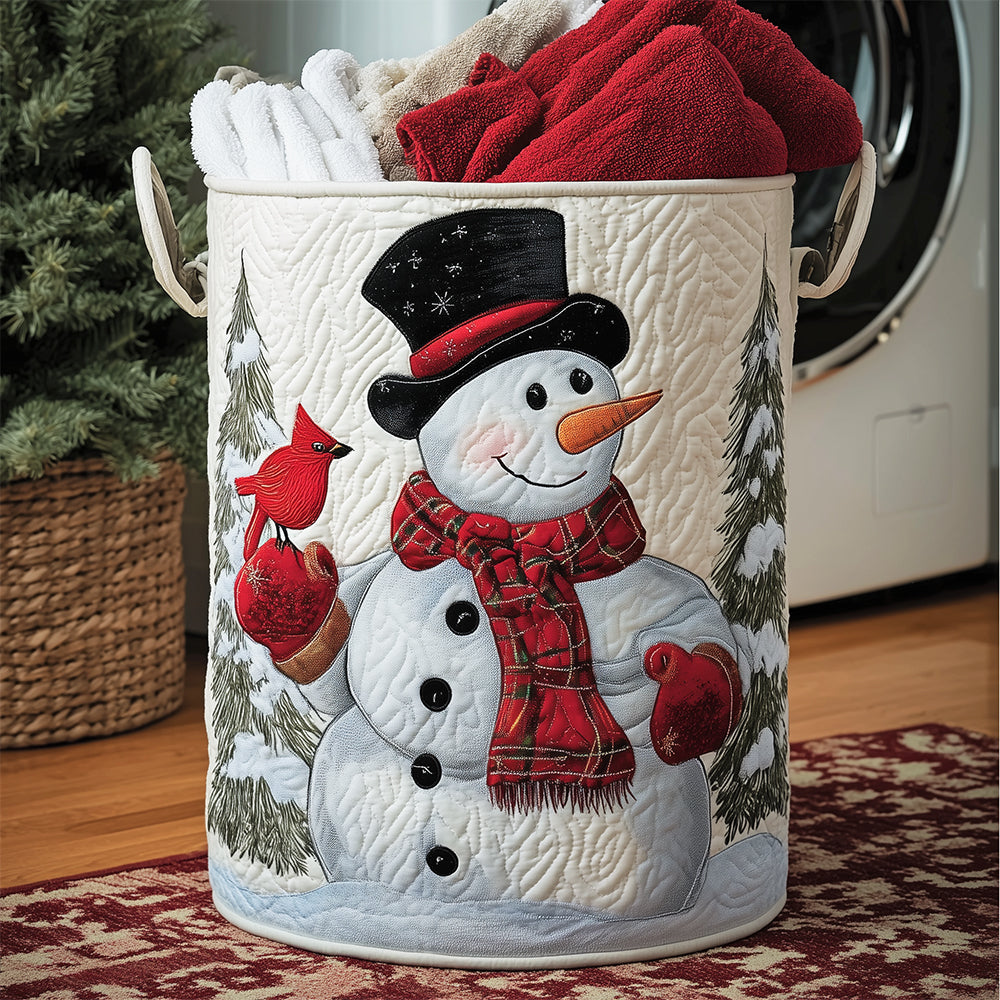 Cardinal Snow Glow Quilted Laundry Basket NCU0TH3169