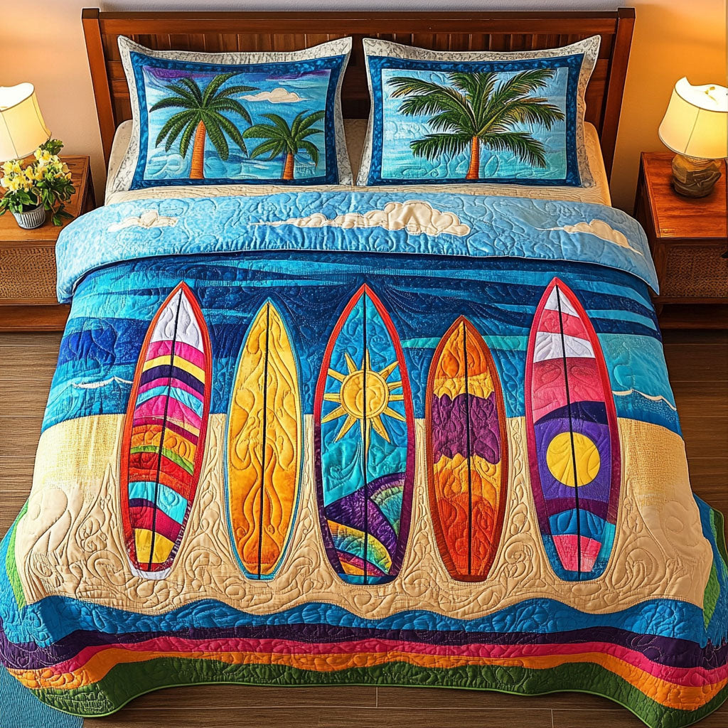 Caribbean Escape 3-Piece Quilted Bedding Set NCU0NNT343