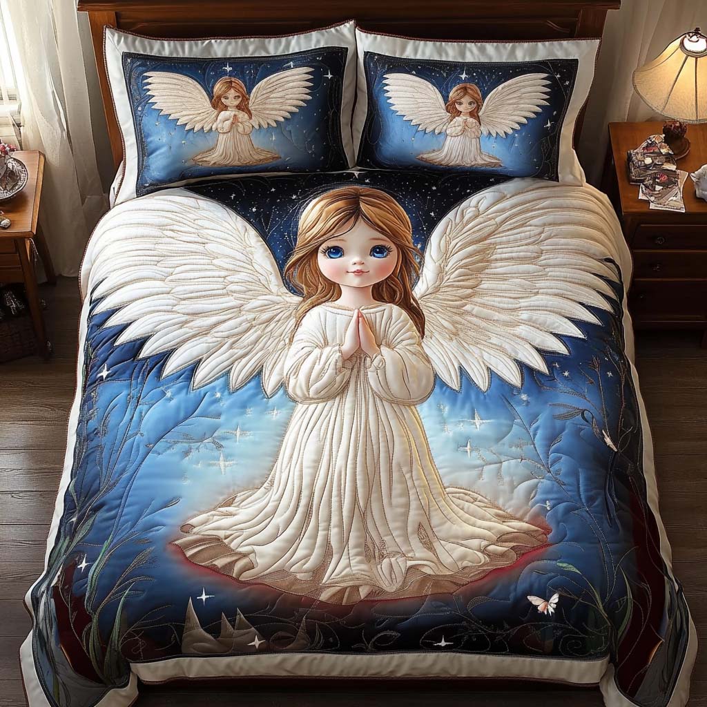 Celestial Light 3-Piece Quilted Bedding Set NCU0NNT125