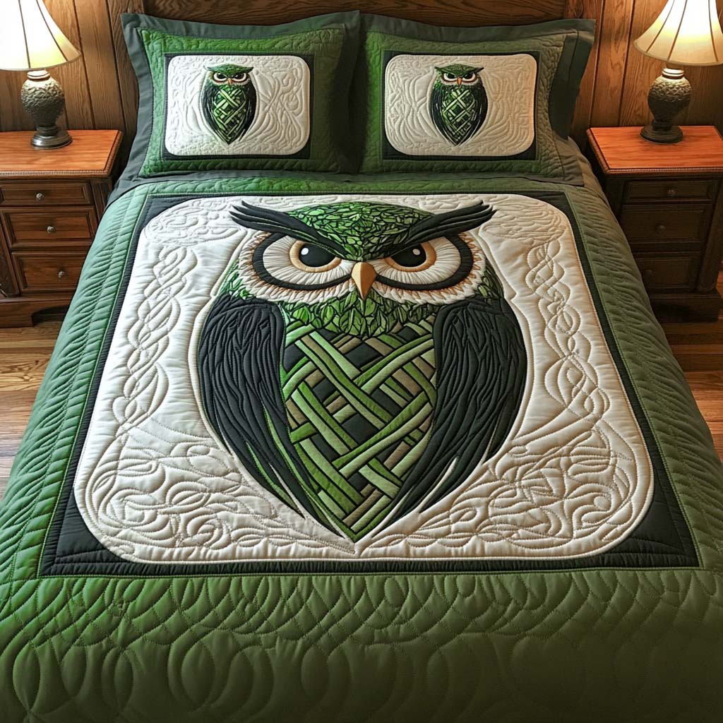 Celtic Sage 3-Piece Quilted Bedding Set NCU0NXD680