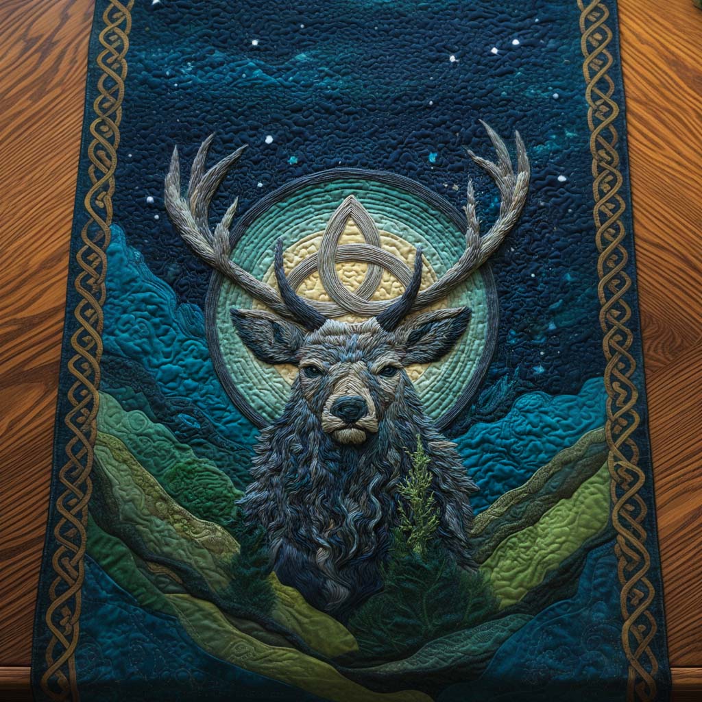 Cernunnos Night Quilted Table Runner NCU0NNT2278