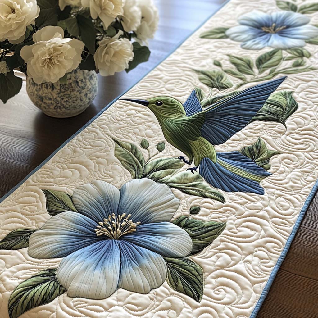 Chirping Beauty Quilted Table Runner NCU0NNT2184