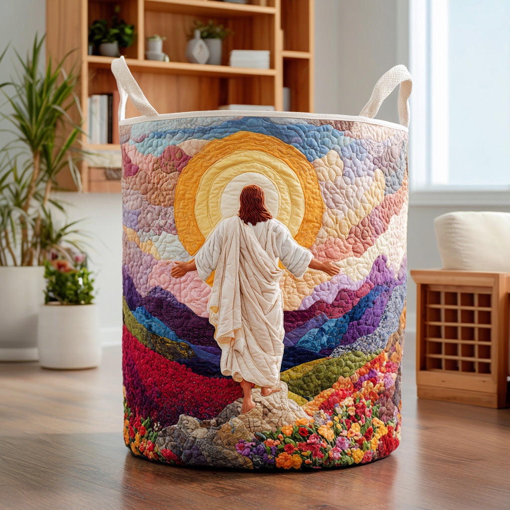 Christ Light Quilted Laundry Basket NCU0DV858