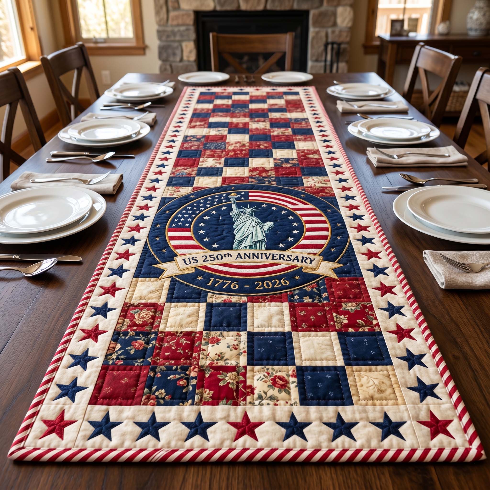 Civic Pride Quilted Table Runner NCU0HNH1057