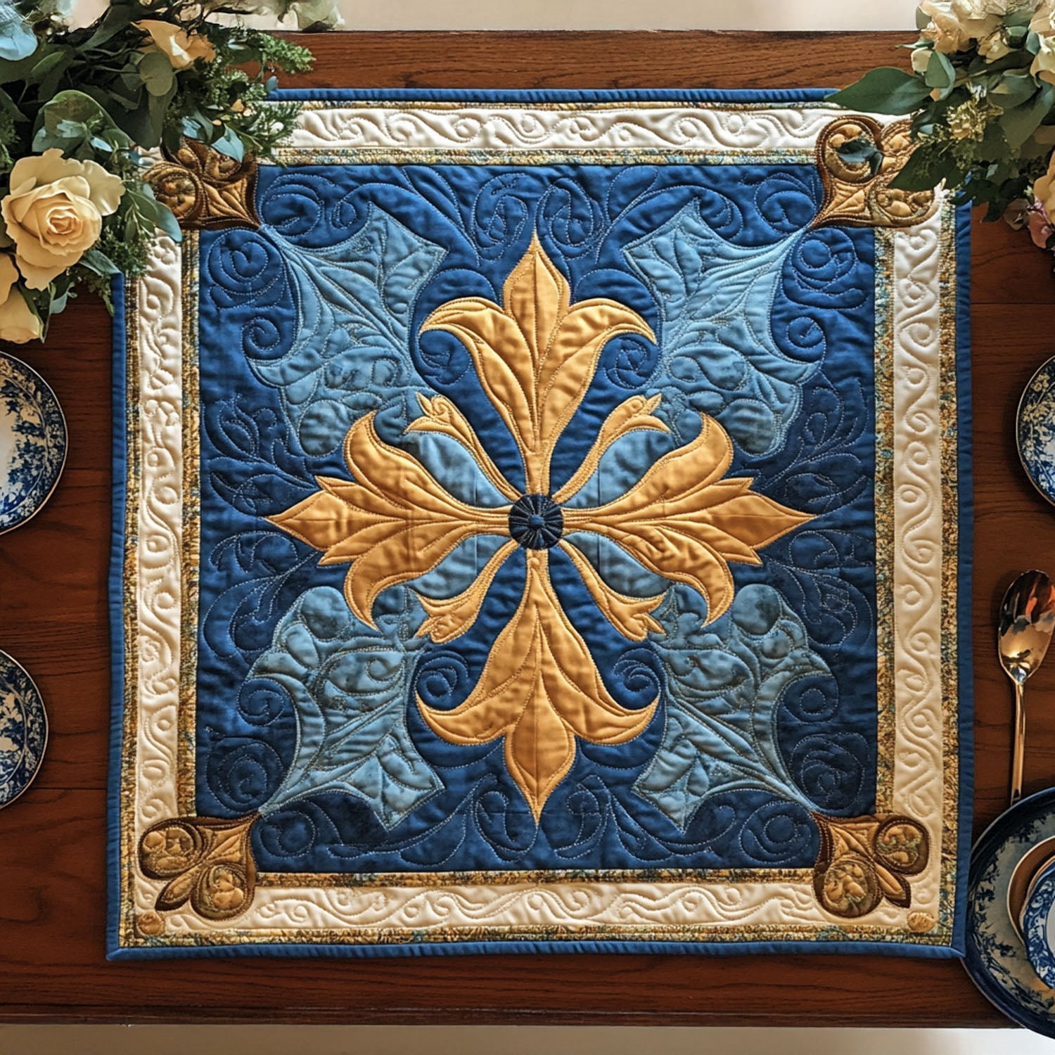 Classic Emblem Quilted Table Topper NCU0PTT815