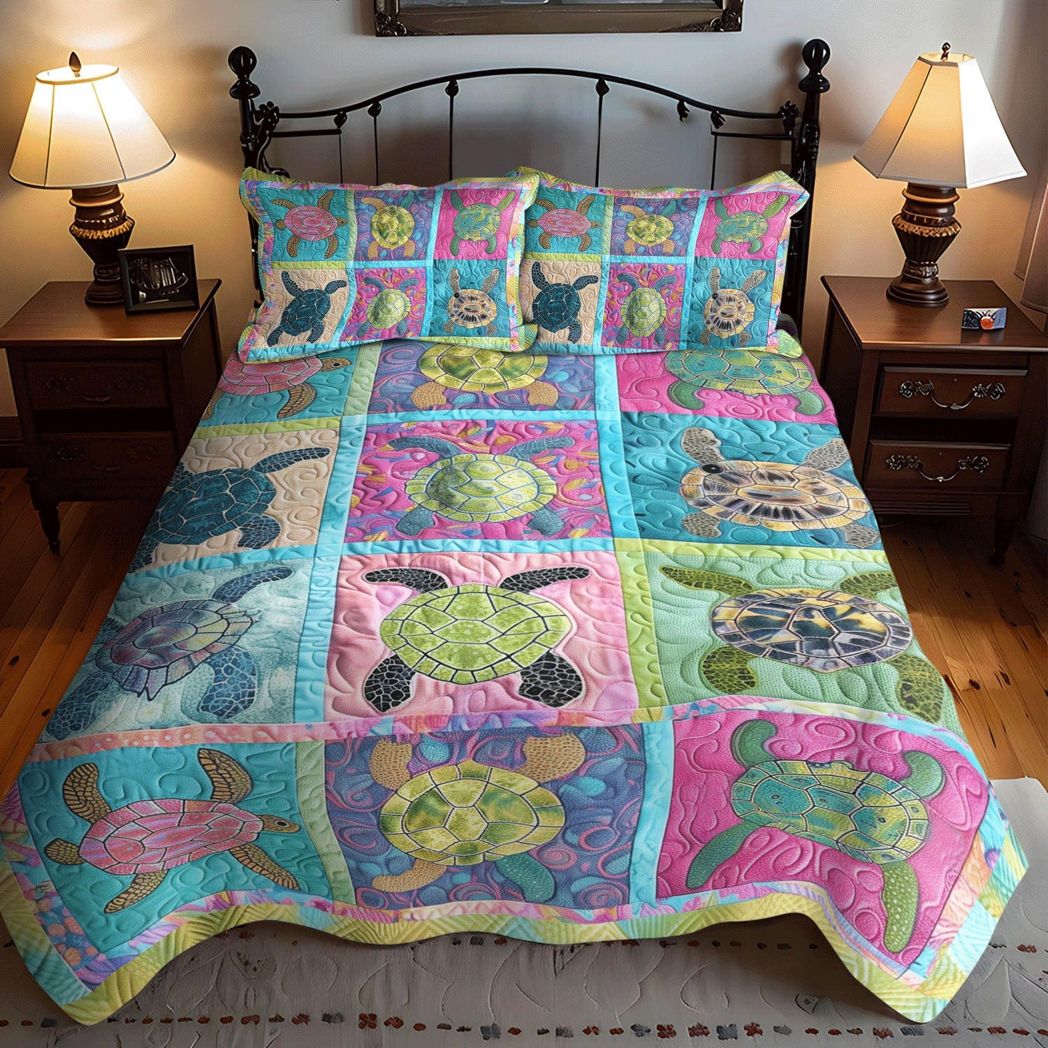 Coastal Calm 3-Piece Quilted Bedding Set NCU0TL763