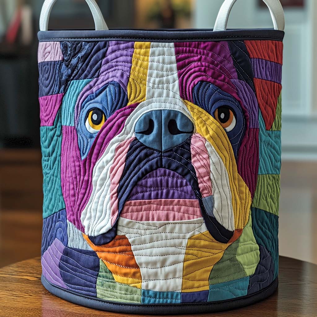 Color Pop Pug Quilted Laundry Basket NCU0NXD542