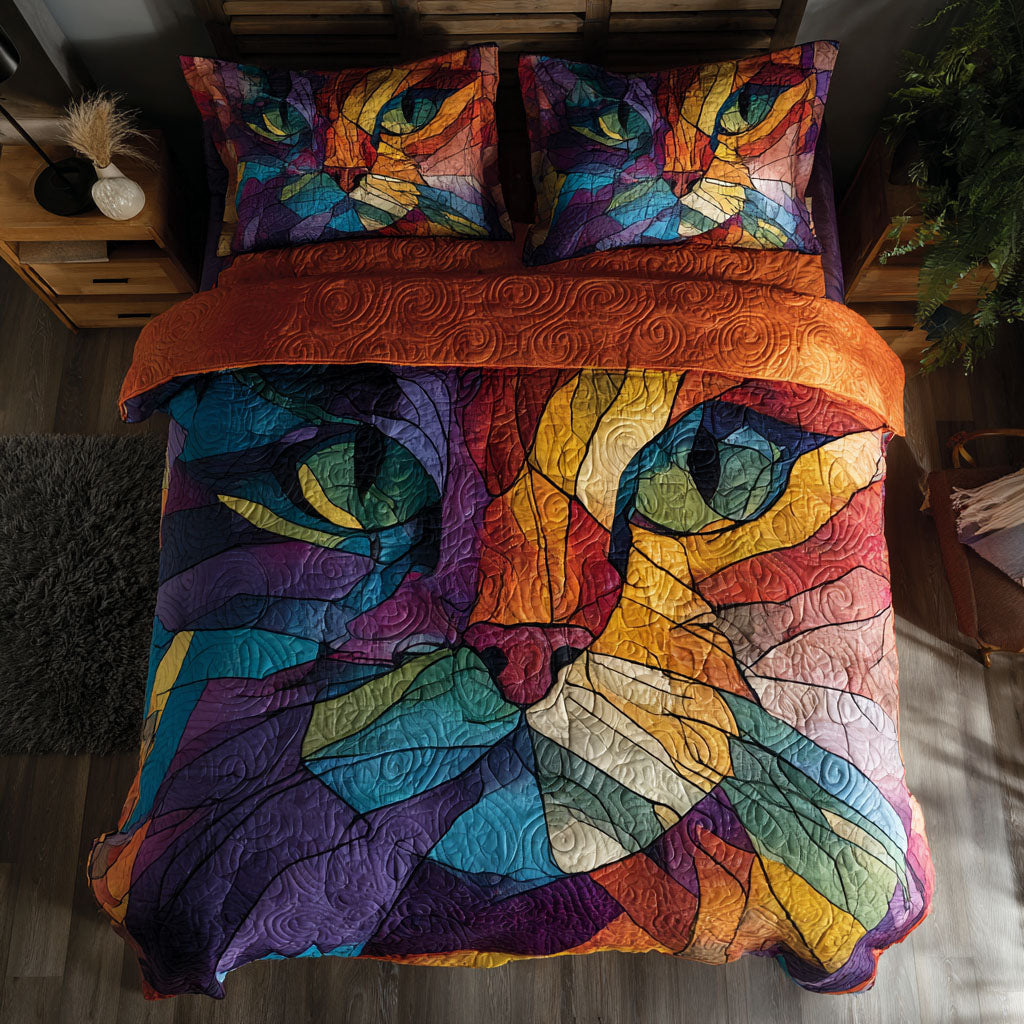 Color Vision 3-Piece Quilted Bedding Set NCU0NTV238