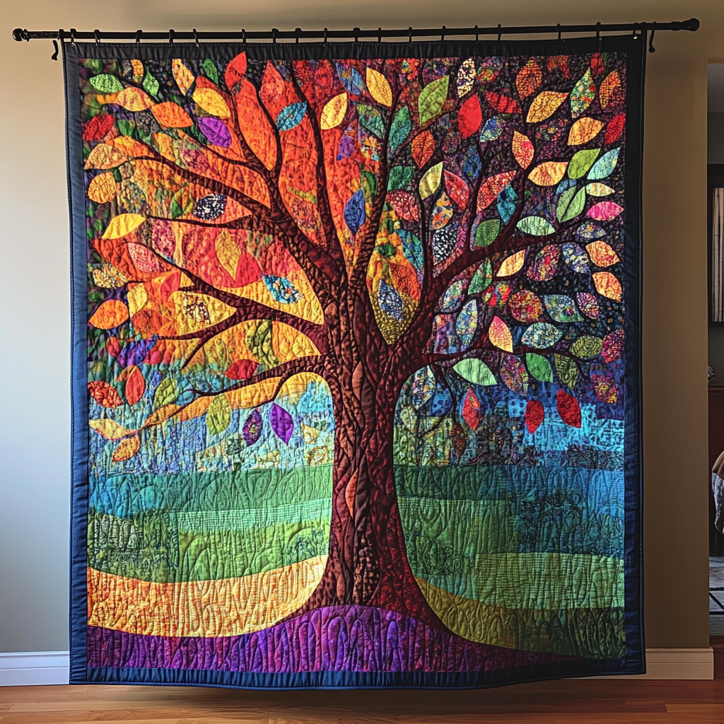 Colorful Canopy Quilted Blanket NCU0DK471