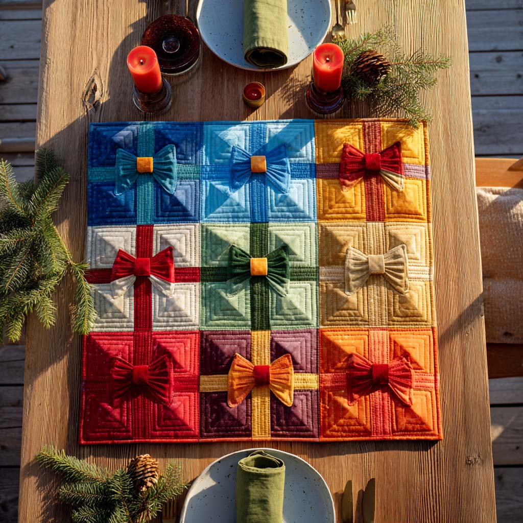 Colorful Cheer Quilted Table Topper NCU0NXD262