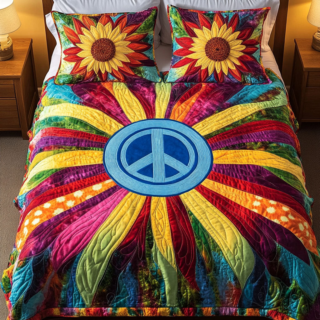 Colorful Tranquility 3-Piece Quilted Bedding Set NCU0NNT282