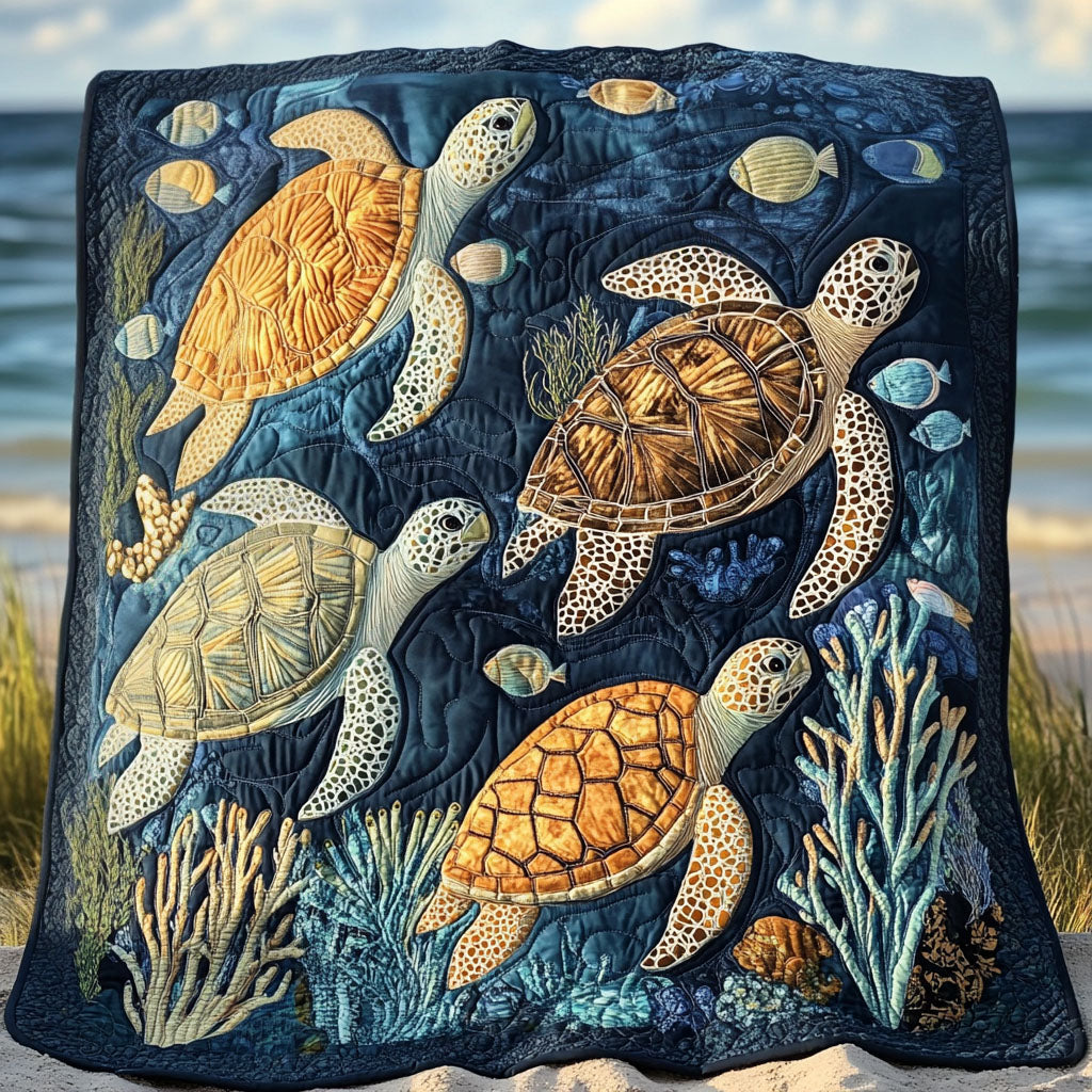 Coral Reef Calm Quilted Blanket NCU0PT1097