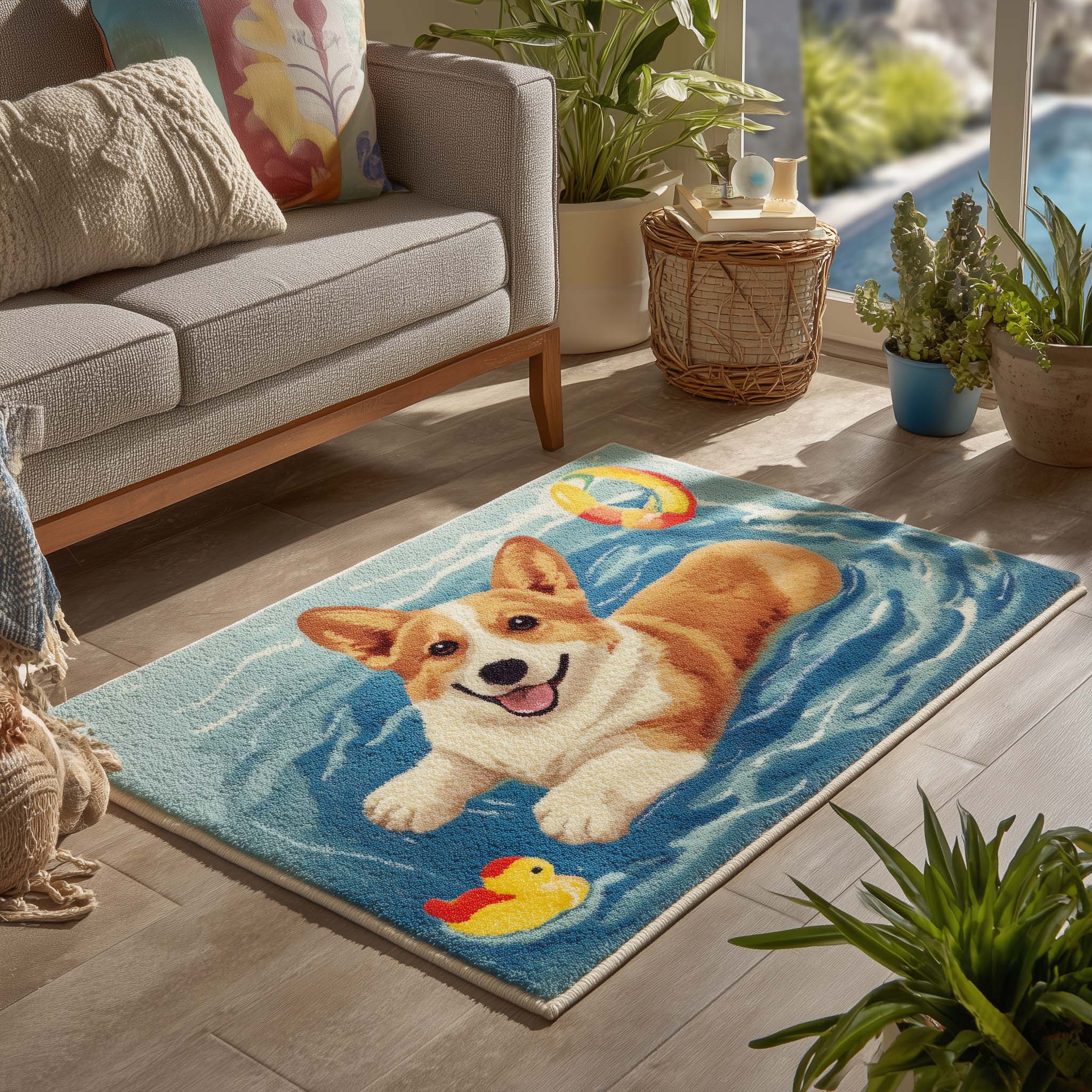 Corgi Paradise Area Rug NCU0PT9385