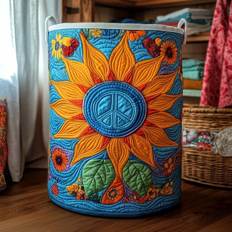 Cosmic Bloom Quilted Laundry Basket NCU0NXD187