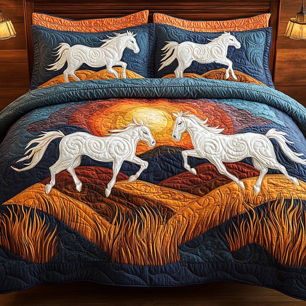 Cosmic Gallop 3-Piece Quilted Bedding Set NCU0NNL152