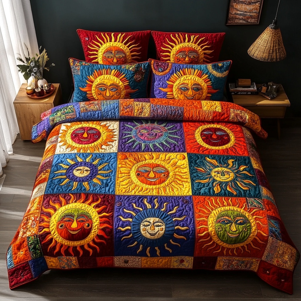 Cosmic Rays 3-Piece Quilted Bedding Set NCU0NVH088