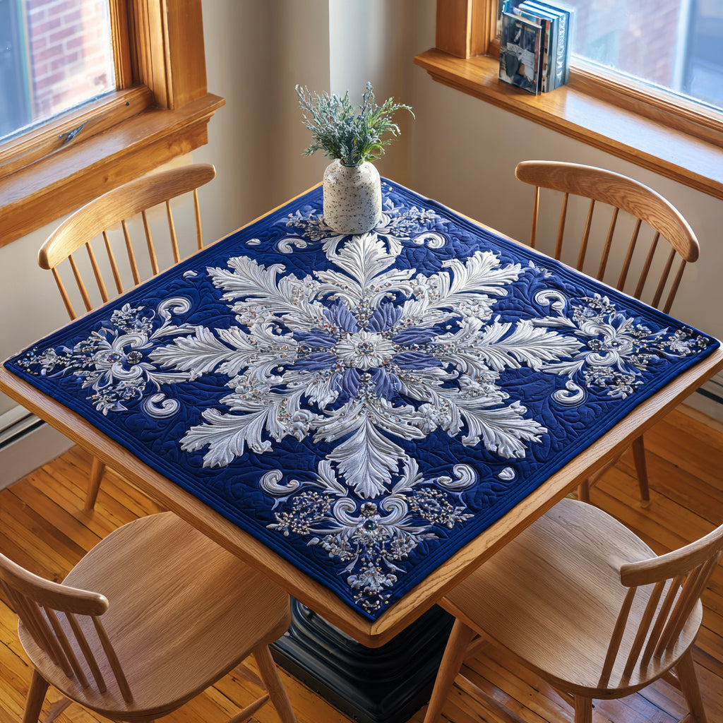 Cosmic Snowflake Bloom Quilted Table Topper NCU0HNH190