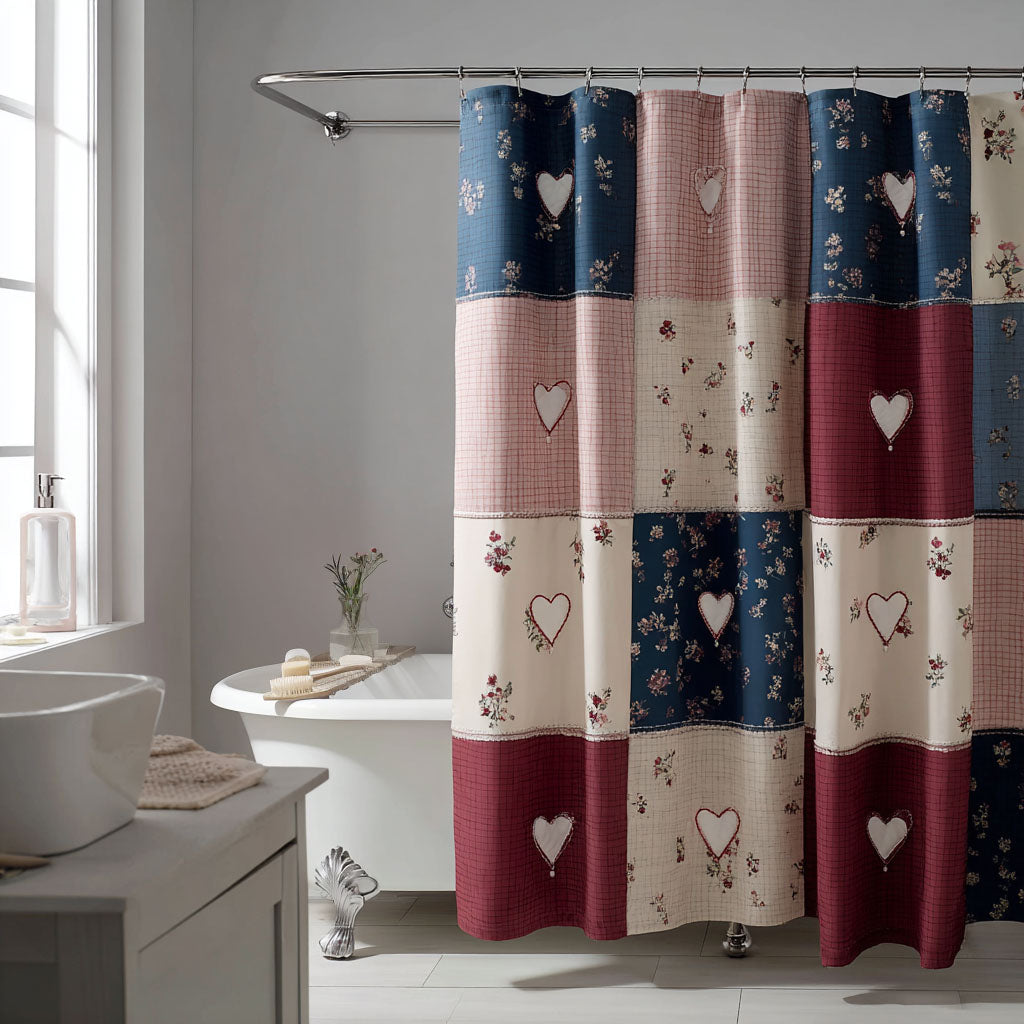 Farmhouse Patchwork Shower Curtain NCU0QN084