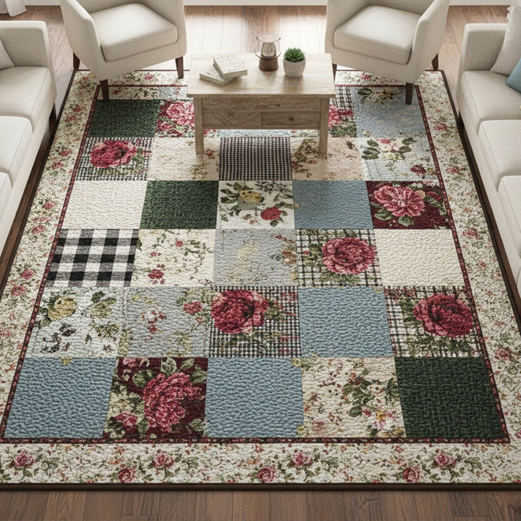 Cottage Patch Bliss Area Rug NCU0NNT2707