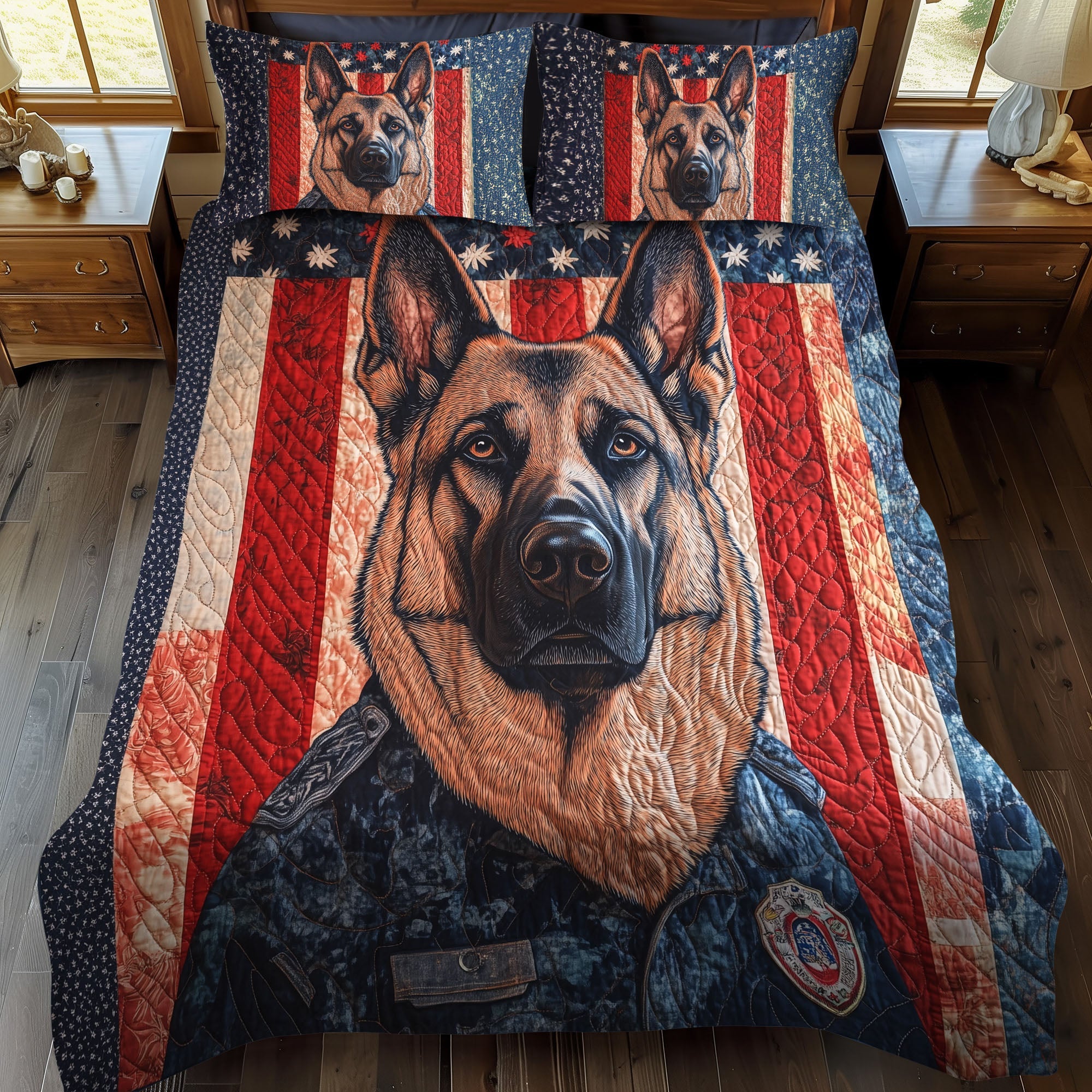 Courageous Shepherd 3-Piece Quilted Bedding Set NCU0PTT501