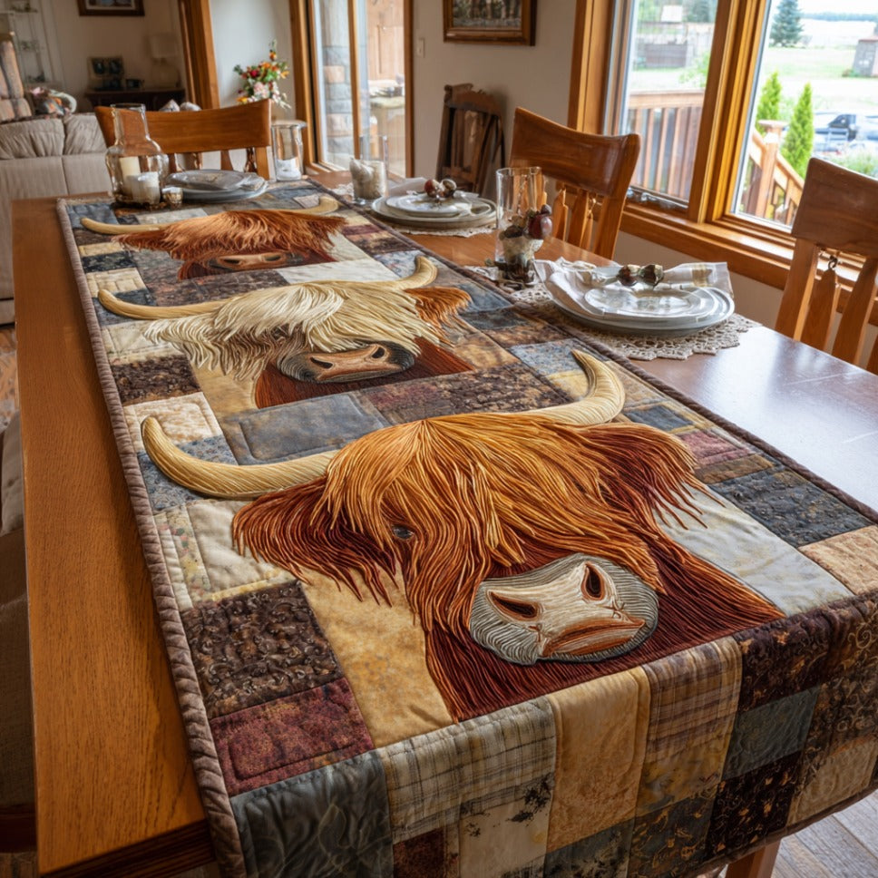 Cow Delight Quilted Table Runner NCU0DV1576