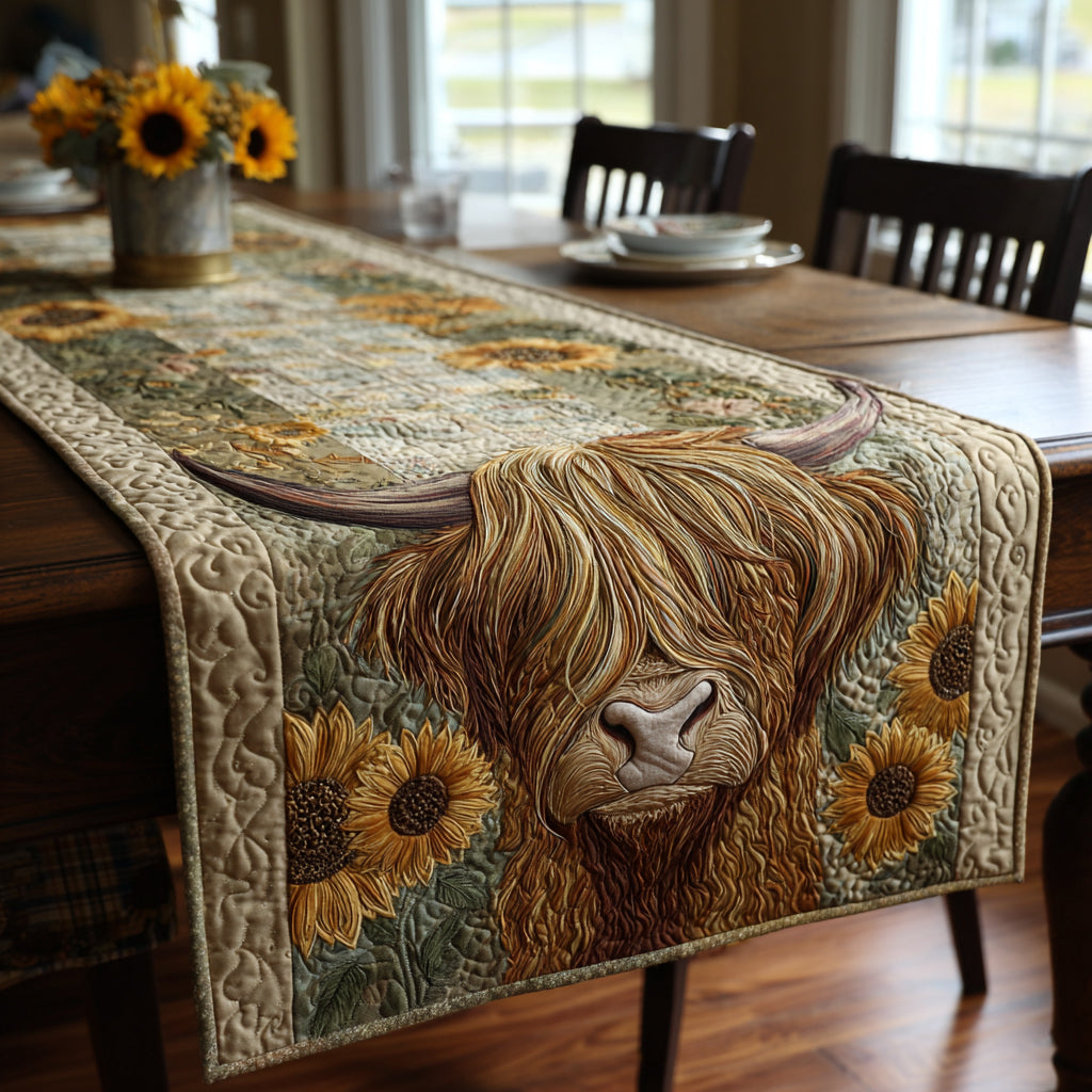 Cow Serenity Quilted Table Runner NCU0DV1564