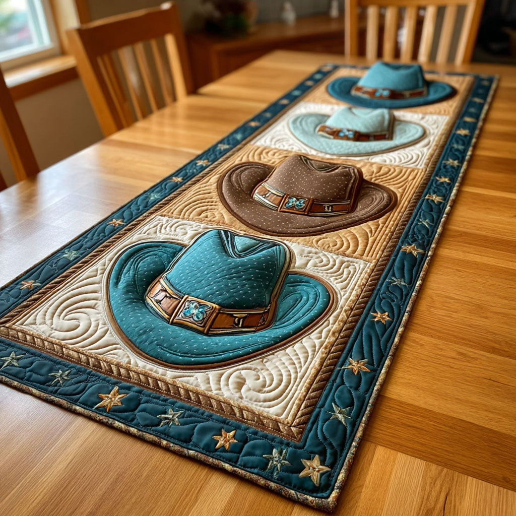 Cowboy Starlight Quilted Table Runner NCU0NTV826