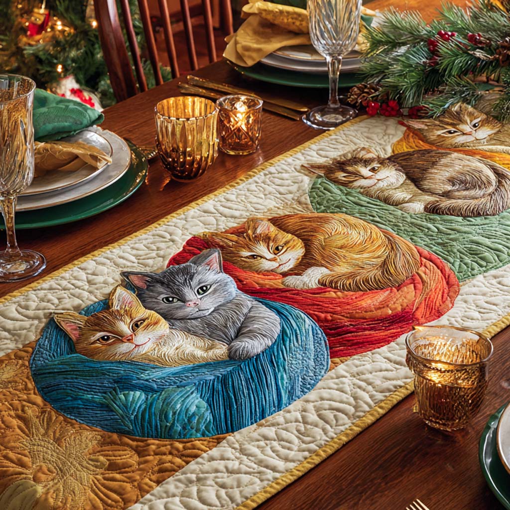 Cozy Circle Quilted Table Runner NCU0NXD698