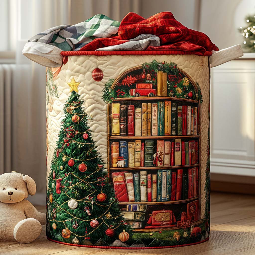 Cozy Library Quilted Laundry Basket NCU0NNT1668