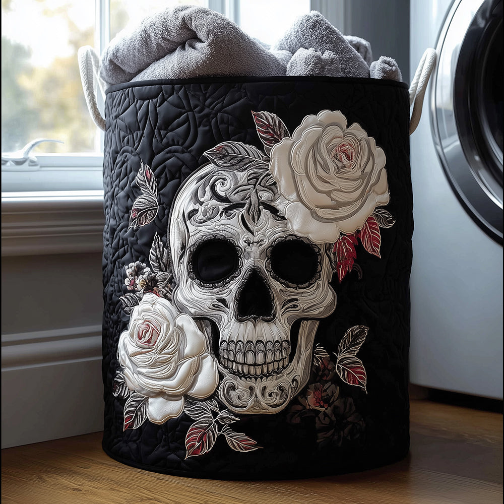 Dark Elegance Quilted Laundry Basket NCU0TH3137