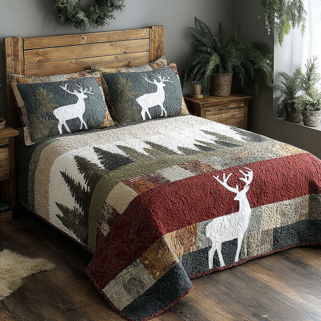 Deer Ridge 3-Piece Quilted Bedding Set NCU0PTT2418