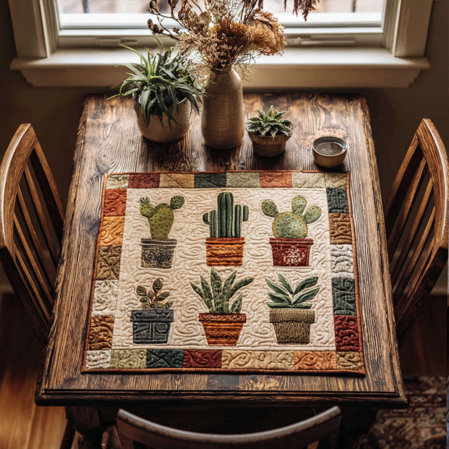 Desert Bloom Quilted Table Topper NCU0PTT792
