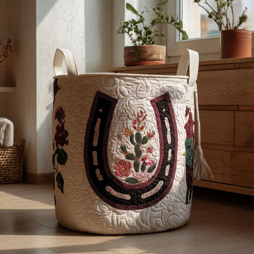 Desert Rose Rider Quilted Laundry Basket NCU0PTT2733