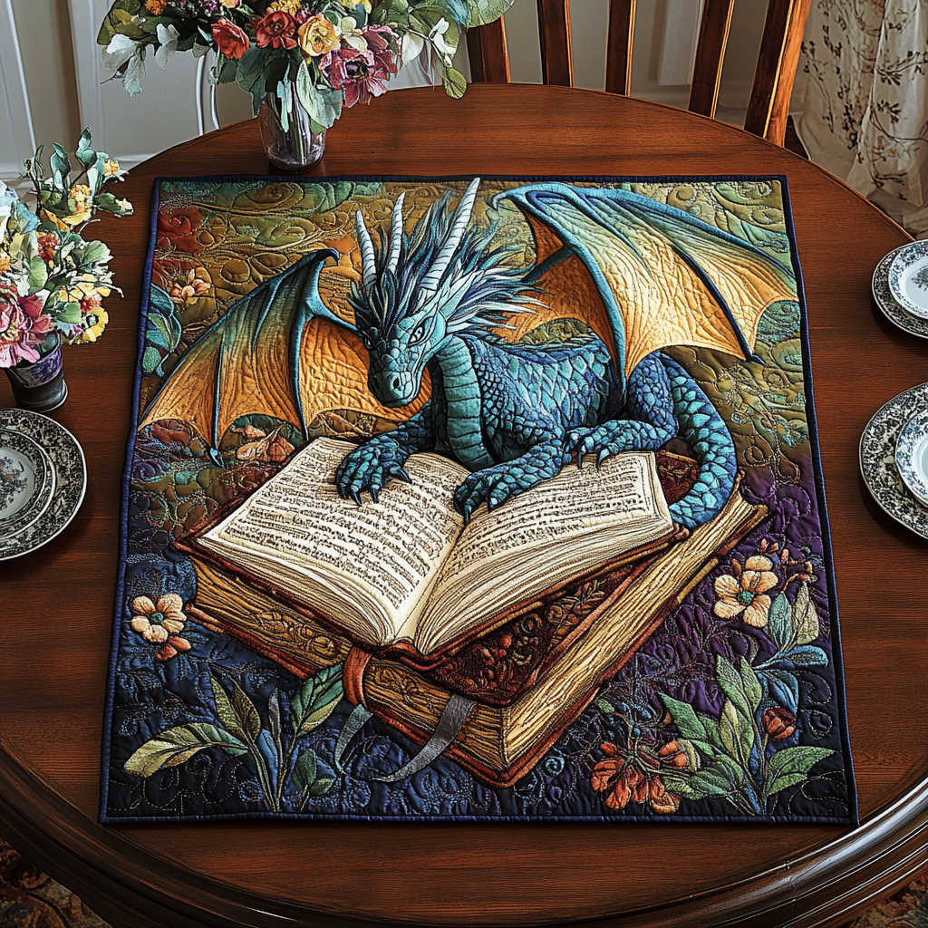 Dragon Whimsy Quilted Table Topper NCU0DDK569