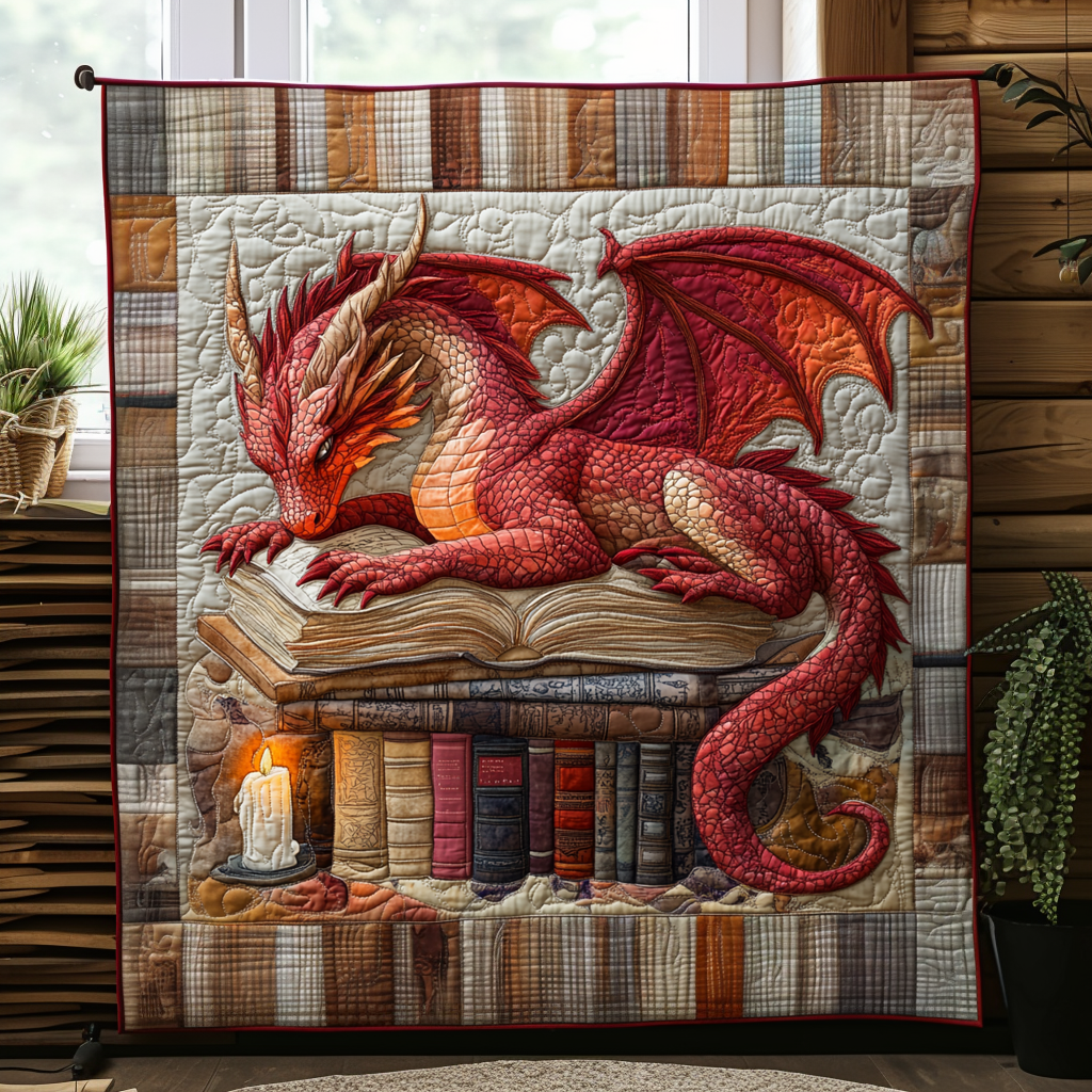 Dragon Book Quilted Blanket NCU0DV085