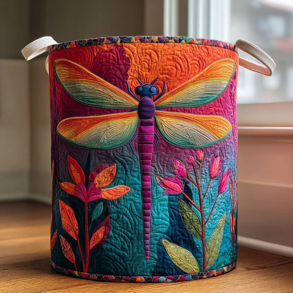 Dragonfly Dream Quilted Laundry Basket NCU0DDK2156