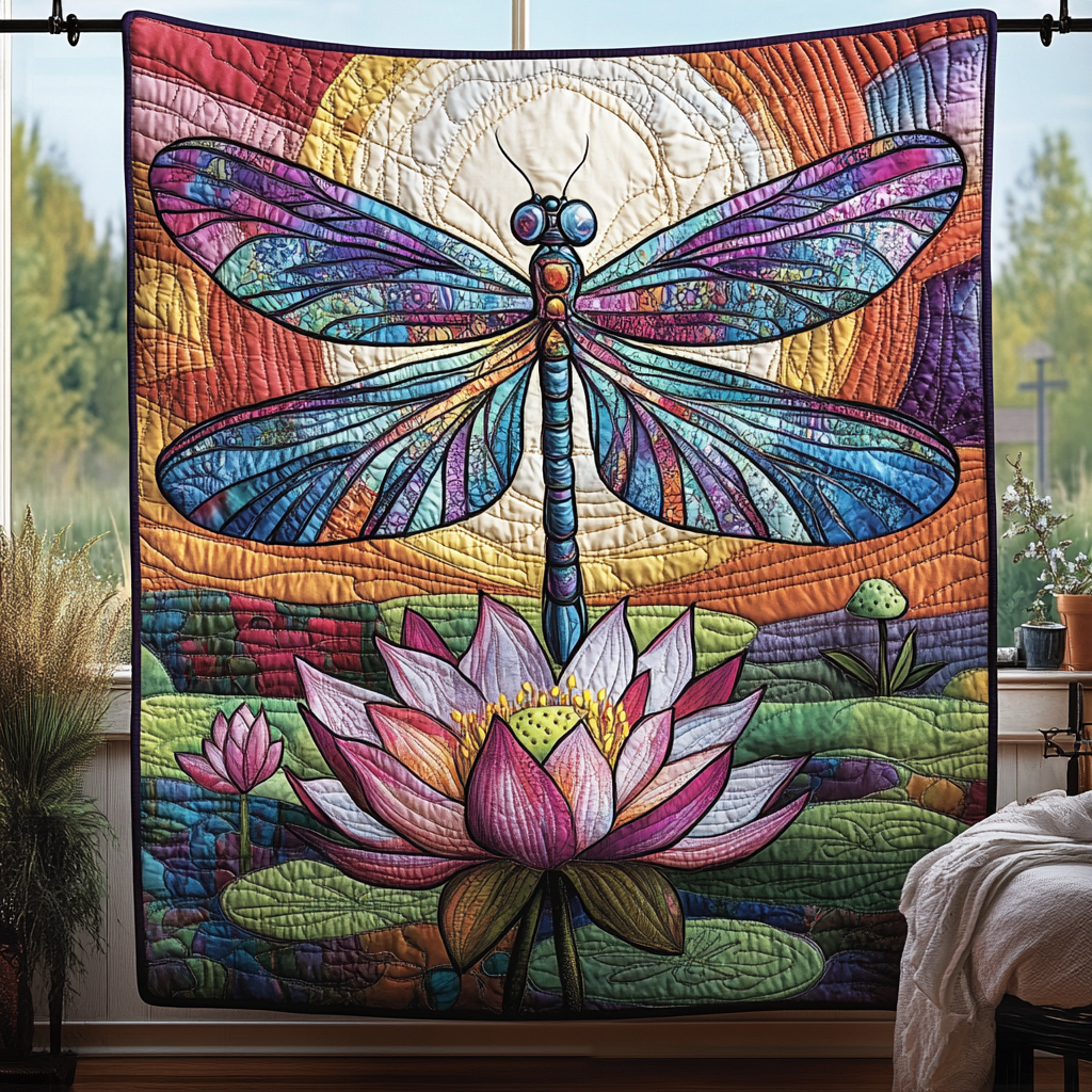 Dragonfly Light Quilted Blanket NCU0DDK1499