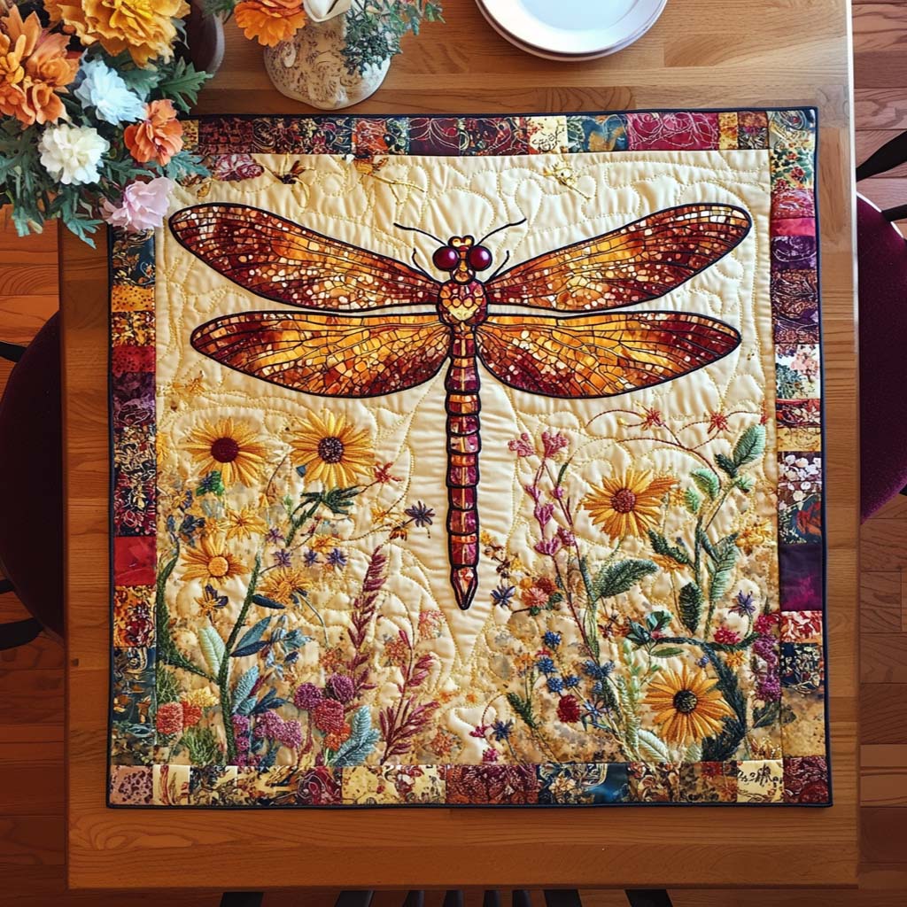 Dragonfly Serenity Lane Quilted Table Topper NCU0NNT1007